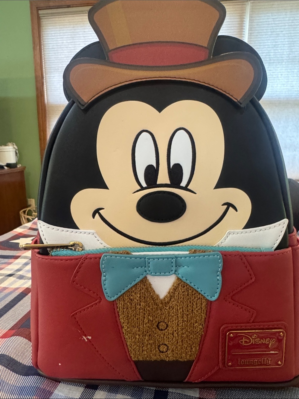 Loungefly Mickey Mouse Mini Backpack in Black, Red, Tan, Blue